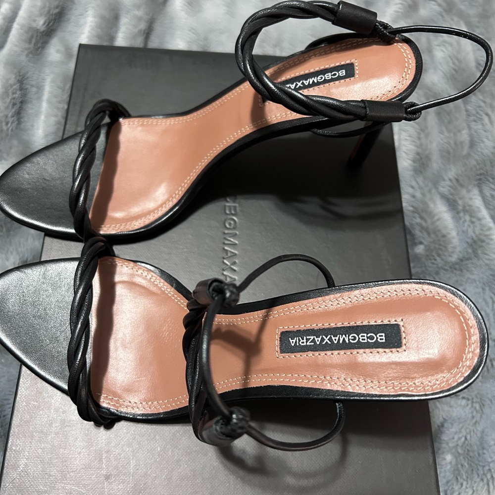 WOMEN'S TAYLOR DRESS SANDALS WOMEN'S SHOES IN BLACK LEATHER size
7.5